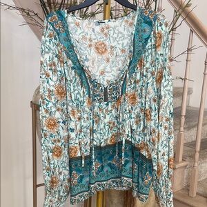 Floral Bohemian Women's Top